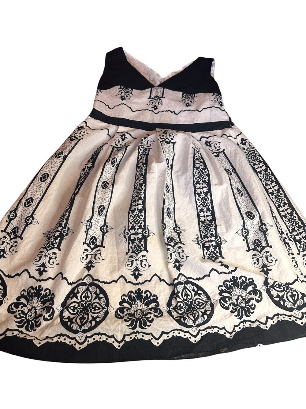 Black & White Patterned Party Dress womens size L
